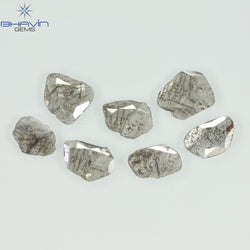 2.51 CT Slice Shape Natural Diamond Salt And Pepper Color I3 Clarity (8.37 MM)