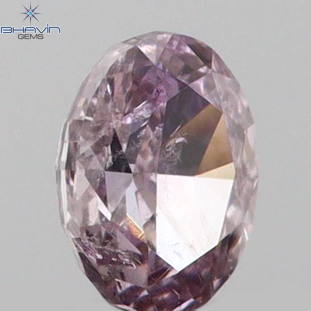 0.07 CT Oval Shape Natural Diamond Pink Color SI1 Clarity (2.84 MM)