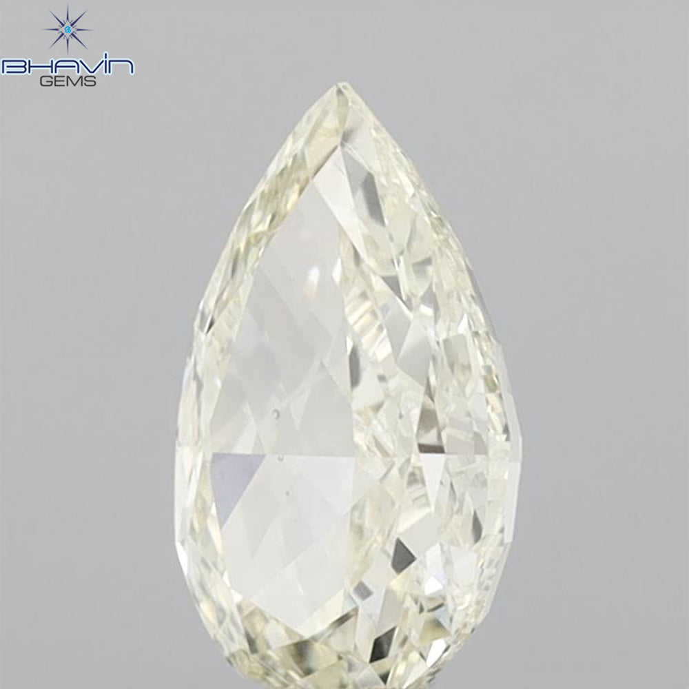 0.64 CT Pear Shape Natural Diamond Yellow Color VS1 Clarity (7.28 MM)