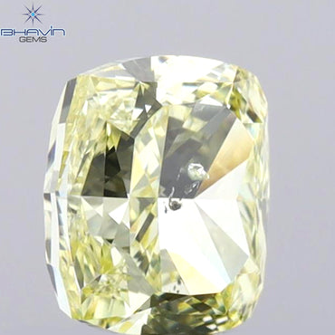 1.02 CT Cushion Shape Natural Diamond Yellow Color SI2 Clarity (5.90 MM)