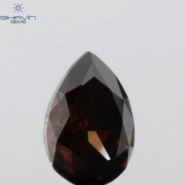 0.18 CT Pear Shape Natural Diamond Red Color SI2 Clarity (4.03 MM)