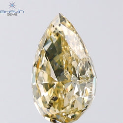 1.01 CT Pear Shape Natural Diamond Brown Yellow Color SI2 Clarity (7.99 MM)