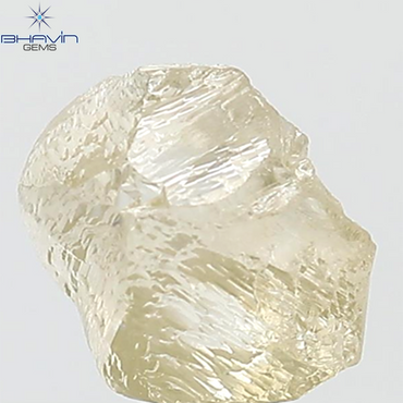 2.87 CT Rough Shape Natural Diamond Yellow Color SI1 Clarity (8.80 MM)