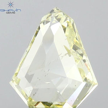 0.89 CT Shield Shape Natural Diamond Yellow Color SI2 Clarity (6.90 MM)