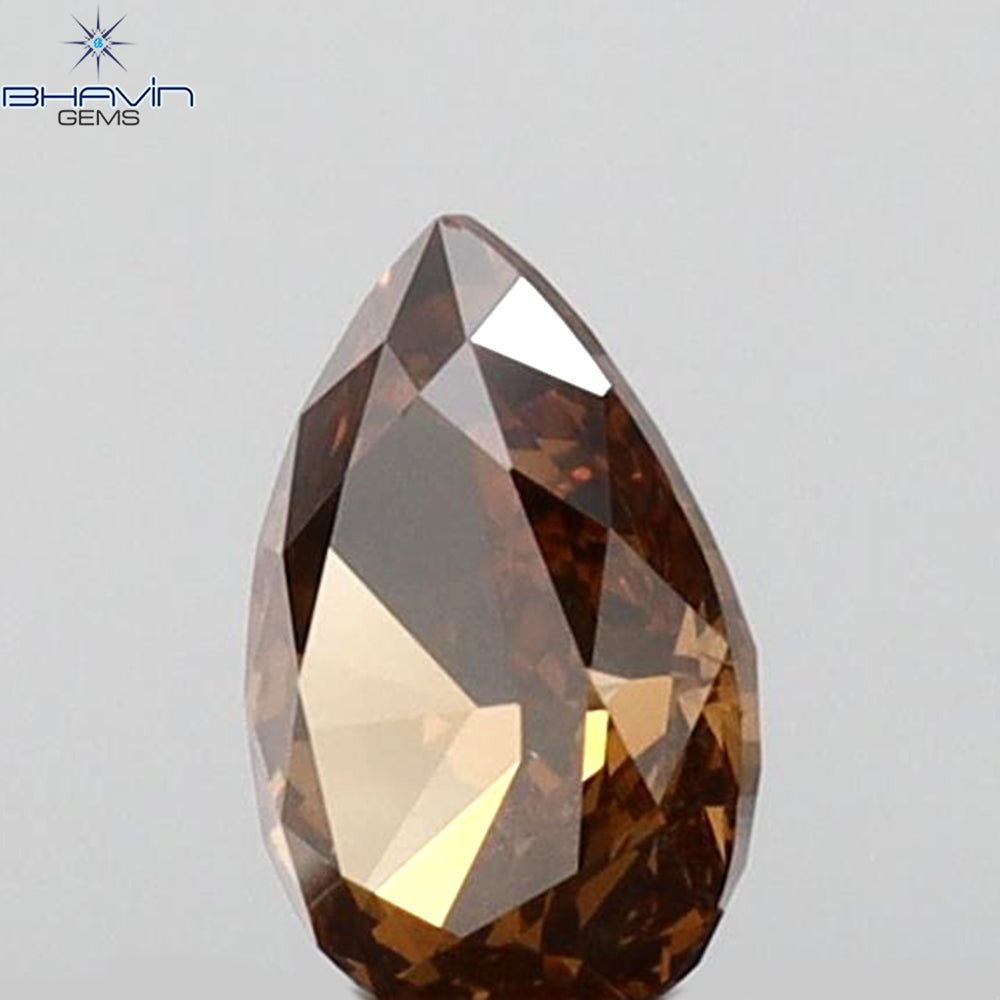 0.27 CT Pear Shape Natural Diamond Red Color VS2 Clarity (5.15 MM)