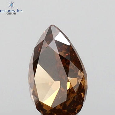 0.27 CT Pear Shape Natural Diamond Red Color VS2 Clarity (5.15 MM)