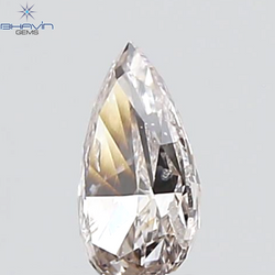 GIA Certified 0.46 CT Pear Diamond Pinkish Brown Color Natural Loose Diamond (6.54 MM)