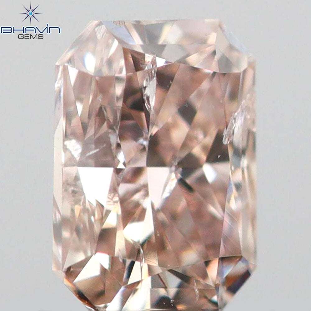 0.25 CT Radiant Shape Natural Diamond Pink Color SI2 Clarity (4.00 MM)