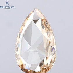1.29 CT Pear Shape Natural Diamond Orange Brown Color SI1 Clarity (10.85 MM)