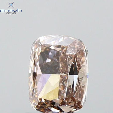 GIA Certified 0.51 CT Cushion Diamond Pink-Brown Color Natural Loose Diamond VVS2 Clarity (4.99 MM)