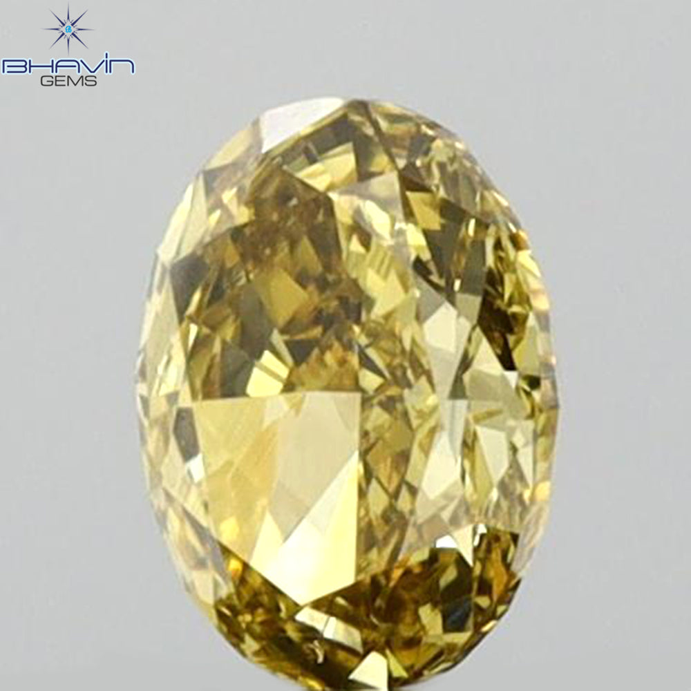 0.27 CT Oval Shape Natural Diamond Green (Chameleon) Color VS2 Clarity (4.42 MM)