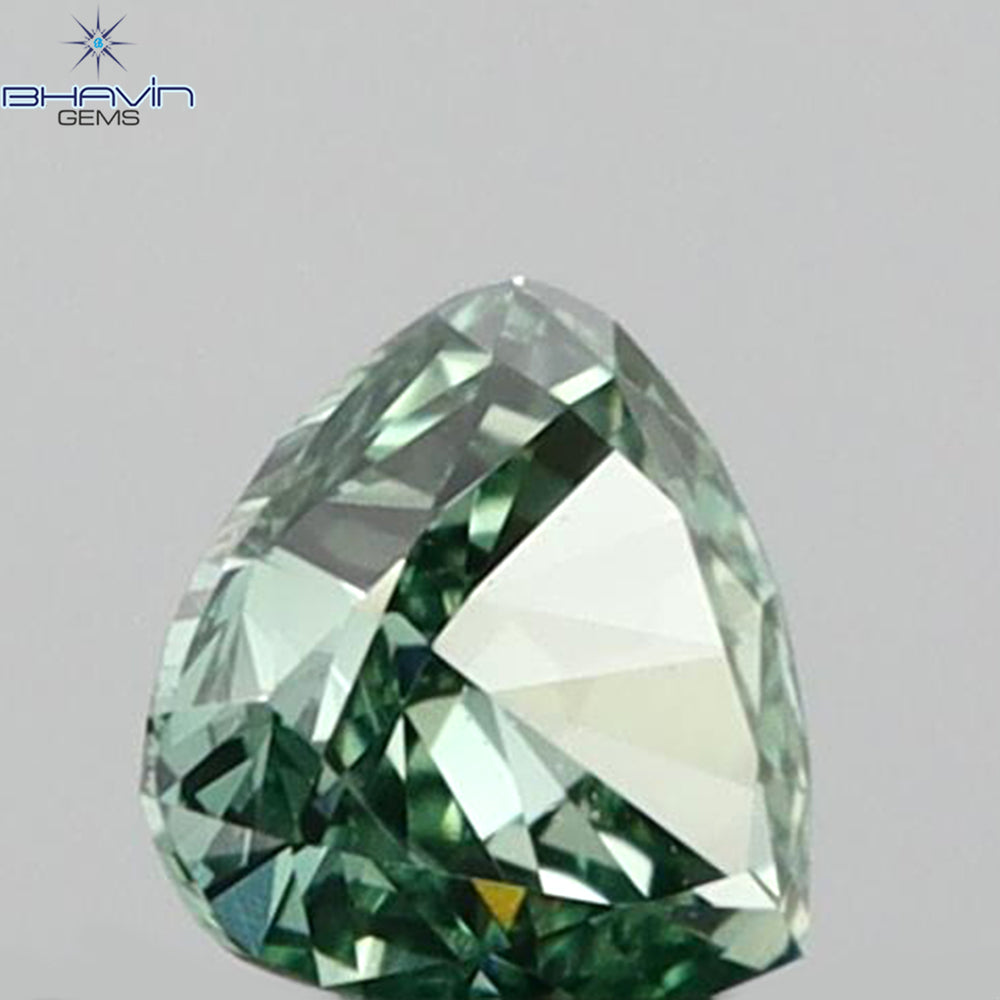 0.09 CT Heart Shape Enhance Green Color VS1 Clarity (2.55 MM)