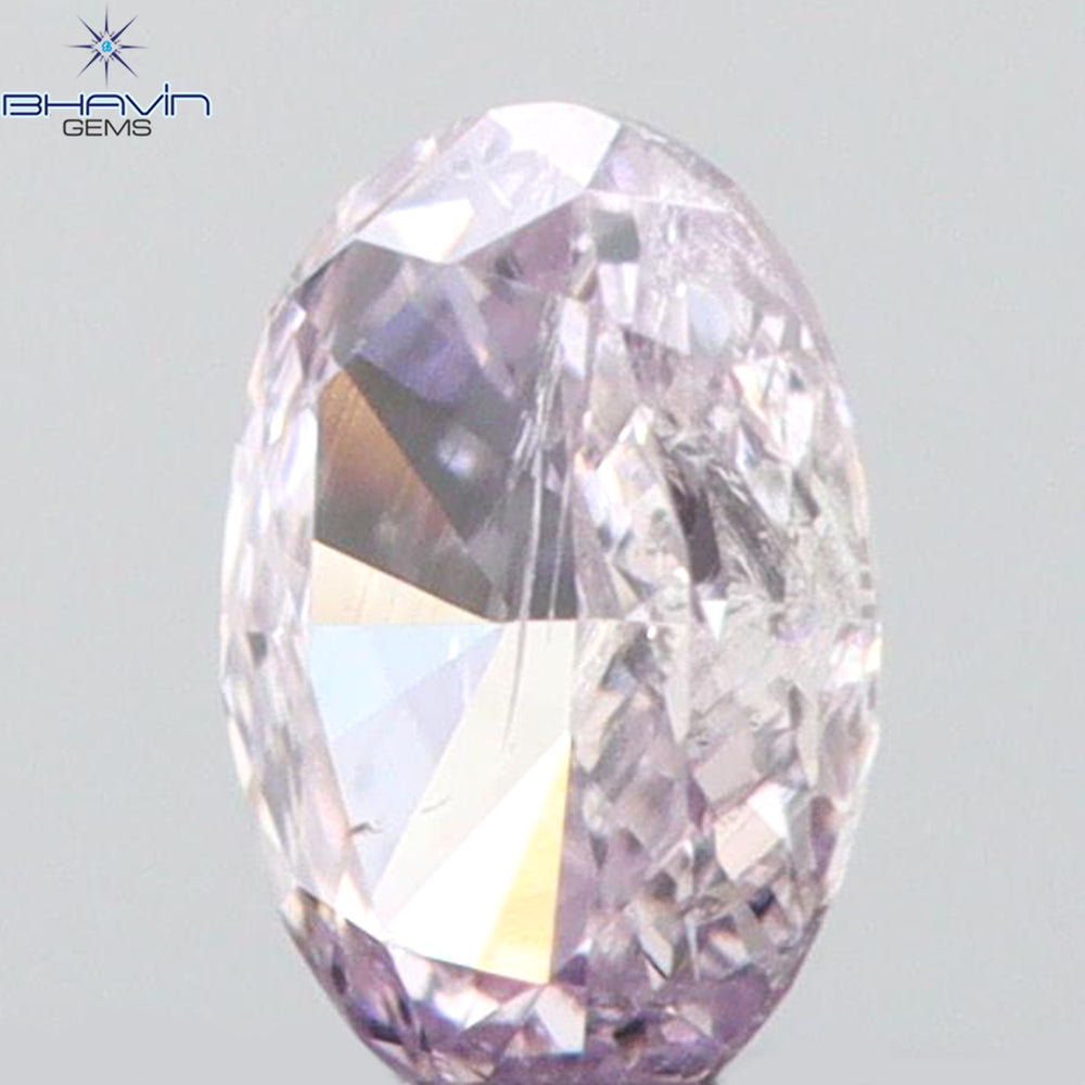 0.09 CT Oval Shape Natural Diamond Pink Color SI2 Clarity (3.38 MM)