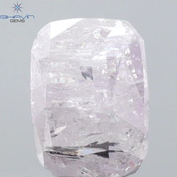 0.85 CT Cushion Shape Natural Loose Diamond Pink Color I3 Clarity (5.78 MM)