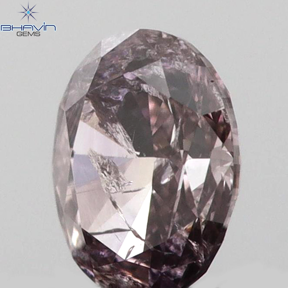 0.12 CT Oval Shape Natural Diamond Pink Color I3 Clarity (3.43 MM)
