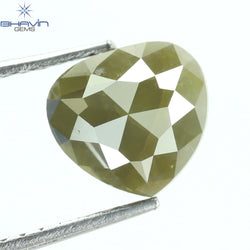 1.64 CT Heart Shape Natural Diamond Yellow Color I3 Clarity (7.00 MM)
