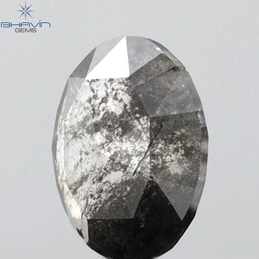 0.72 CT Oval Shape Natural Diamond Salt And Papper Color I3 Clarity (6.62 MM)