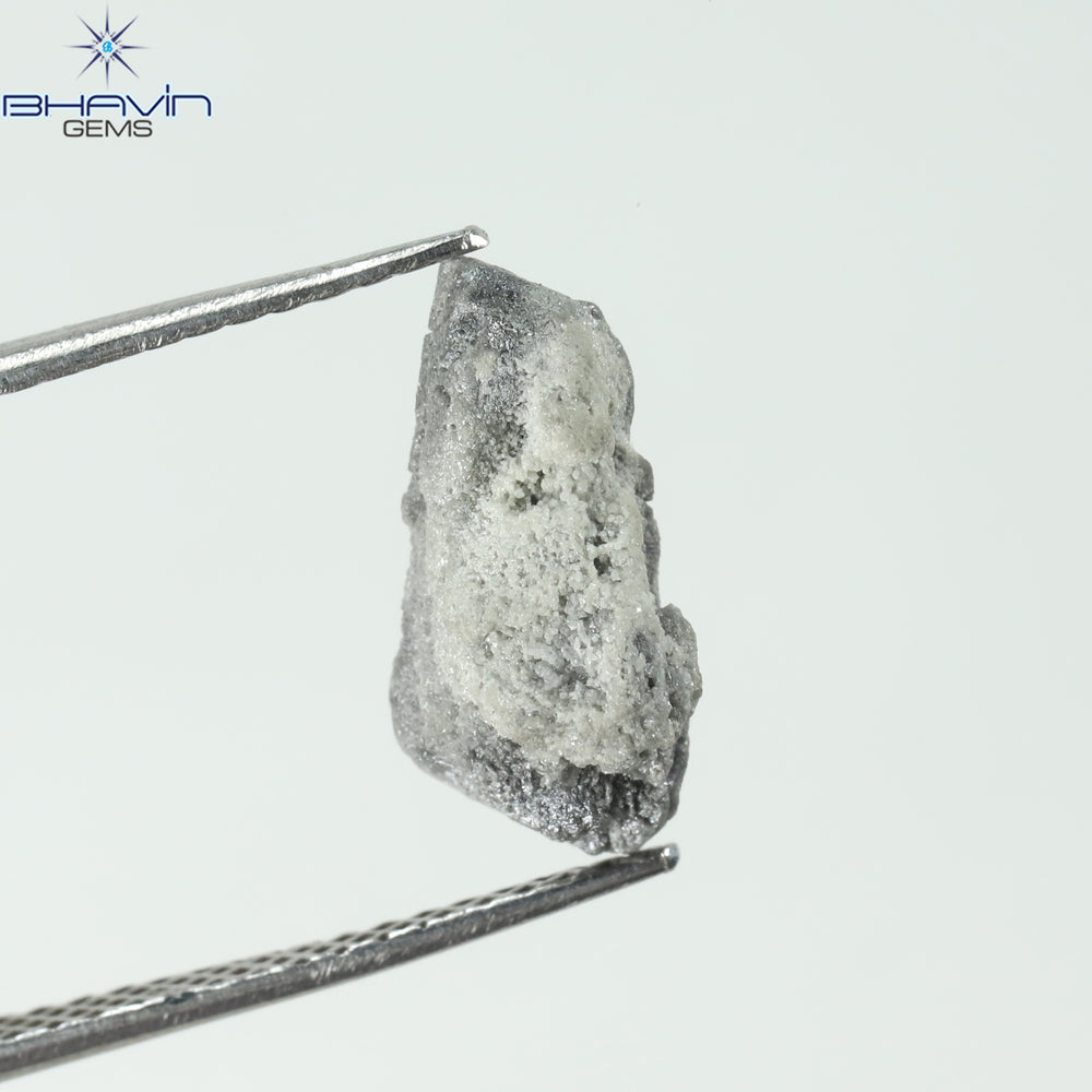2.09 CT Rough Shape Natural Diamond Black Color I3 Clarity (13.00 MM)