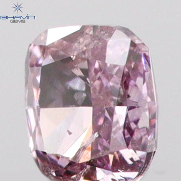 0.07 CT Cushion Shape Natural Diamond Pink Color SI2 Clarity (2.50 MM)