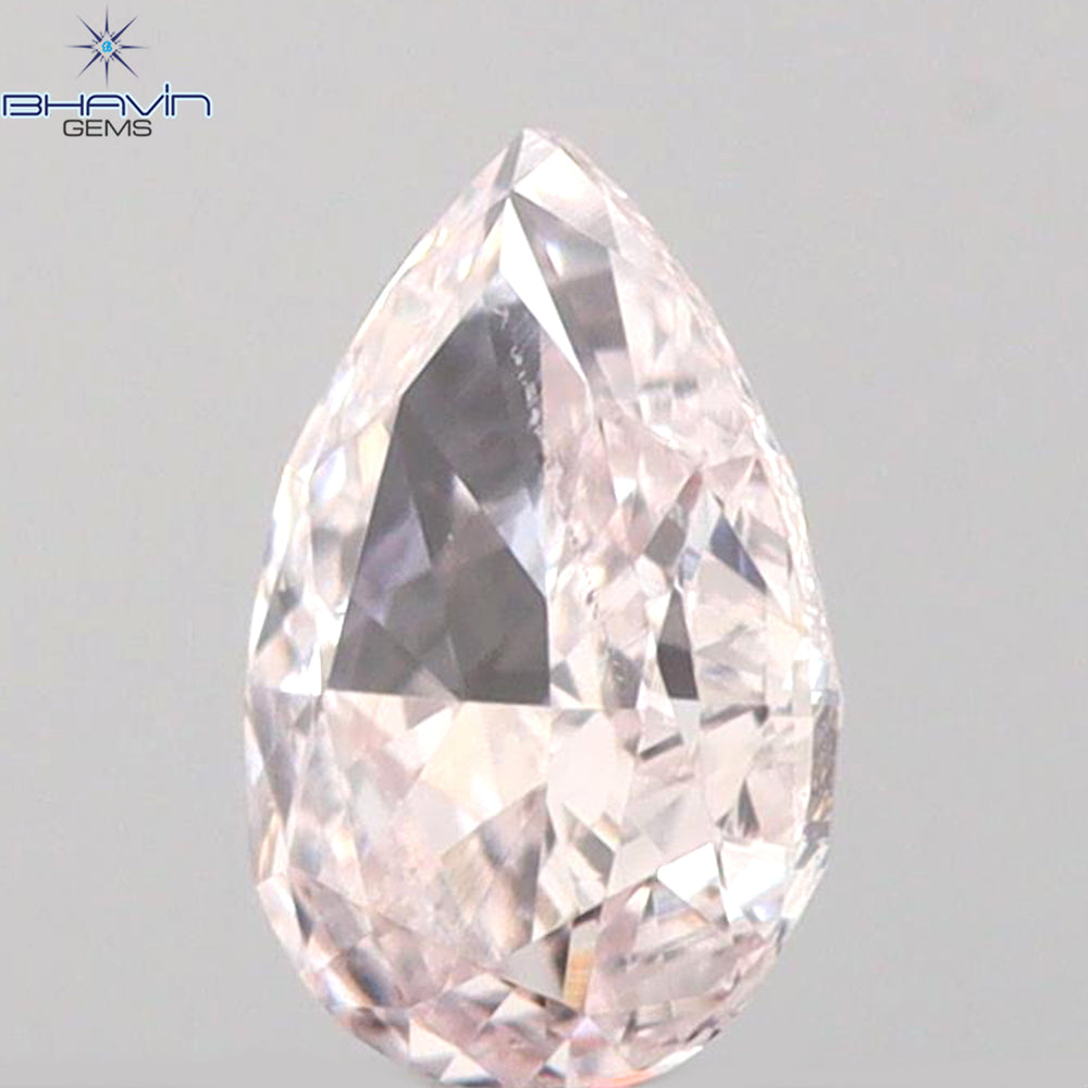0.23 CT Pear Shape Natural Diamond Pink Color SI2 Clarity (4.80 MM)