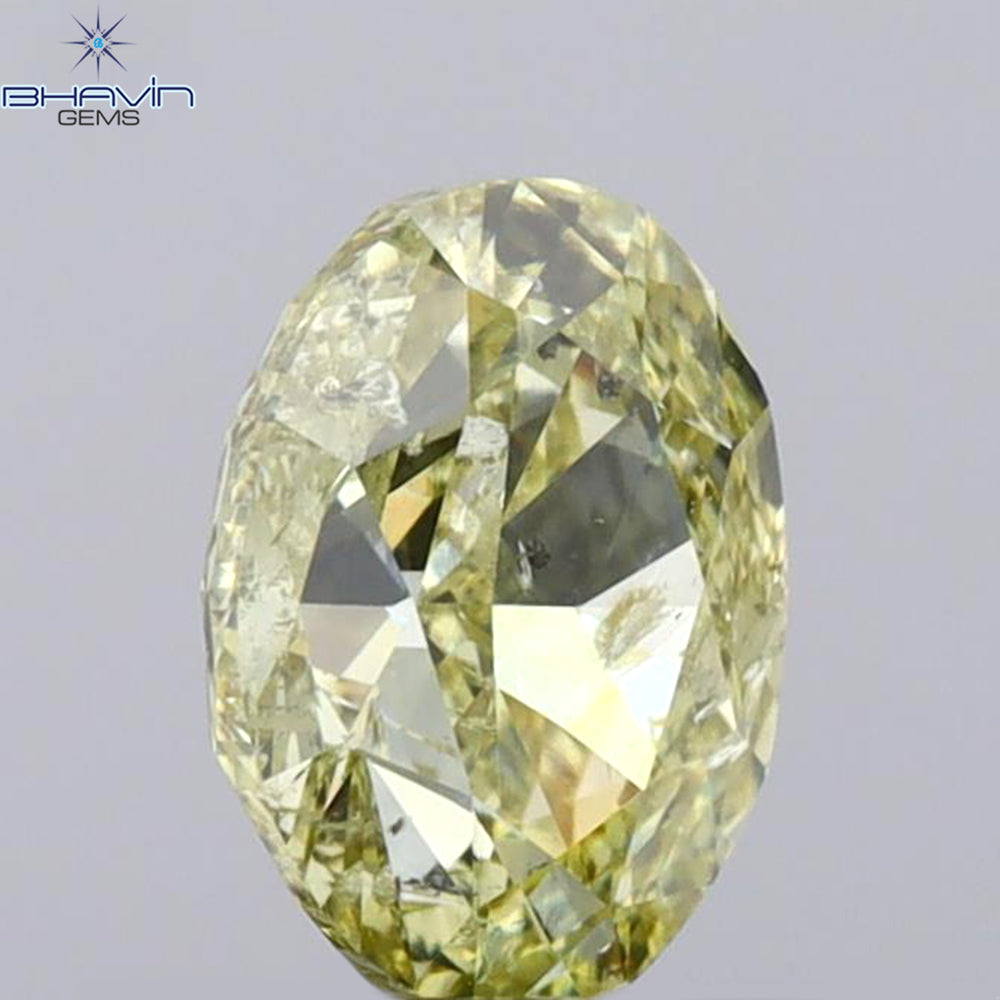 1.01 CT Oval Shape Natural Diamond Yellow Color I1 Clarity (6.90 MM)