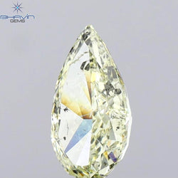 1.01 CT Pear Shape Natural Diamond Yellow Color I1 Clarity (9.21 MM)