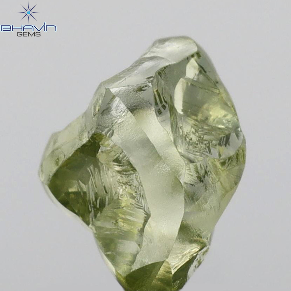1.46 CT Rough Shape Enhanced Green Color VS2 Clarity (8.25 MM)