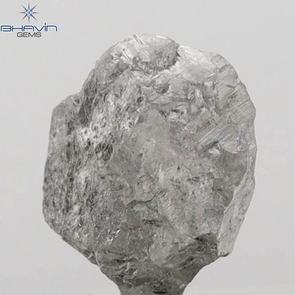 2.52 CT Rough Shape Natural Diamond Salt And Pepper Color (7.88 MM)