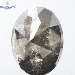 1.49 CT Oval Shape Natural Diamond Salt And Papper Color I3 Clarity (8.15 MM)