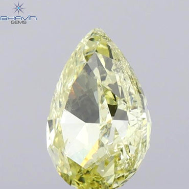 1.01 CT Pear Shape Natural Diamond Yellow Color I1 Clarity (7.61 MM)