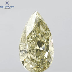 GIA Certified 2.00 CT Pear Diamond Brownish Greenish Yellow (CHAMELEON) Color Natural Loose Diamond (10.72 MM)
