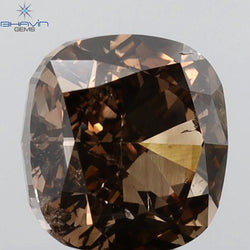 1.44 CT Cushion Shape Natural Diamond Brown Pink Color SI2 Clarity (6.33 MM)