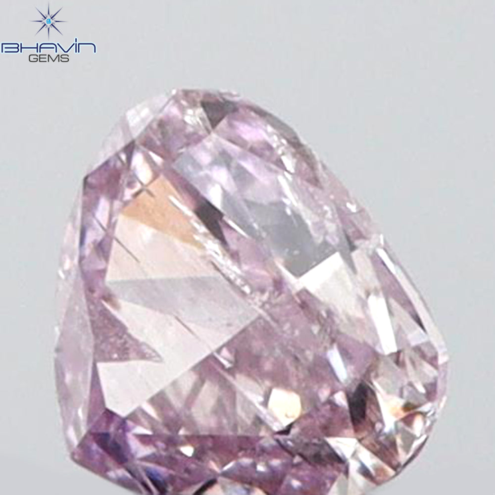 0.10 CT Heart Shape Natural Diamond Pink Color I1 Clarity (3.06 MM)