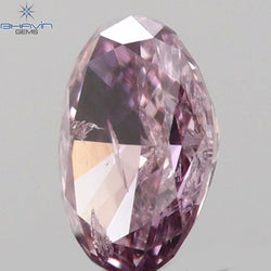 0.10 CT Oval Shape Natural Diamond Pink Color SI2 Clarity (3.63 MM)