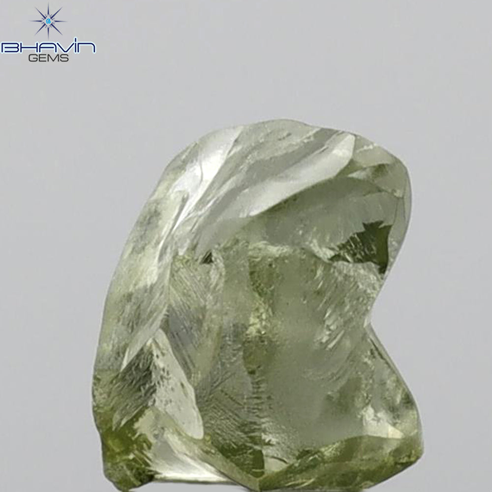 1.46 CT Rough Shape Enhanced Green Color VS2 Clarity (8.15 MM)