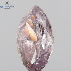 0.10 CT マーキス シェイプ ナチュラル ルース ダイヤモンド ブラウン ピンク カラー VS2 クラリティ (5.00 MM)