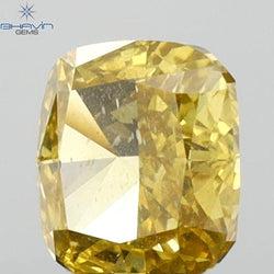 0.53 CT Cushion Shape Natural Diamond Green (Chameleon) Color VS1 Clarity (4.85 MM)