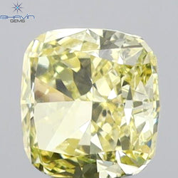 0.20 CT クッション シェイプ ナチュラル ルース ダイヤモンド グリーン カラー VS1 クラリティ (3.38 MM)