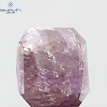 0.61 CT Radiant Diamond Pink Color Natural Loose Diamond I3 Clarity (4.66 MM)