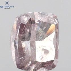 0.51  CT Cushion Shape Natural Diamond Pink Color I2 Clarity (4.58 MM)