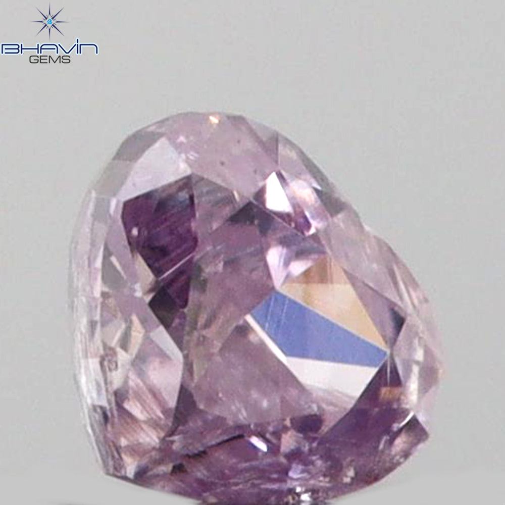 0.06 CT Heart Shape Natural Diamond Pink Color SI2 Clarity (2.45 MM)