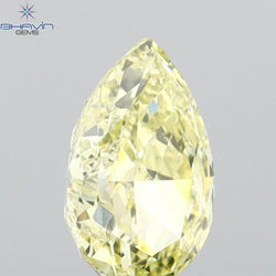 0.47 CT Pear Shape Natural Diamond Yellow Color VS1 Clarity (6.03 MM)