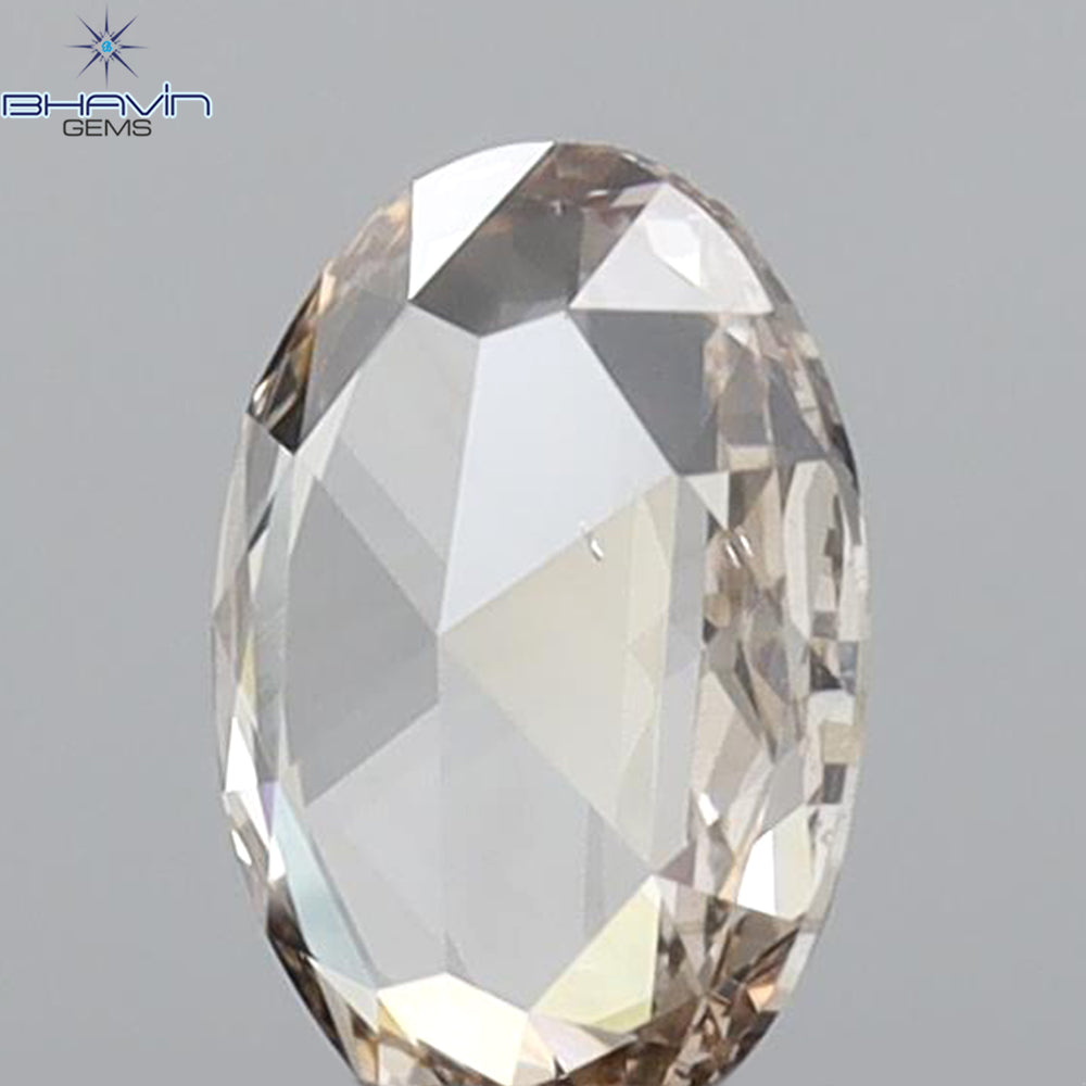 0.34 CT Oval Shape Natural Diamond Brown Color VS1 Clarity (6.04 MM)