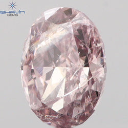 0.31 CT Oval Shape Natural Diamond Pink Color I1 Clarity (4.55 MM)