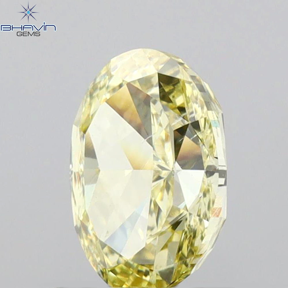 GIA Certified 1.01 CT Oval Shape Natural Diamond Yellow Color SI2 Clarity (7.01 MM)