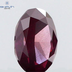 0.18 CT Oval Shape Natural Diamond Enhanced Pink Color SI1 Clarity (4.26 MM)