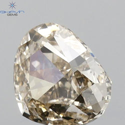 0.81 CT Heart Shape Natural Diamond Brown Color VS1 Clarity (4.94 MM)