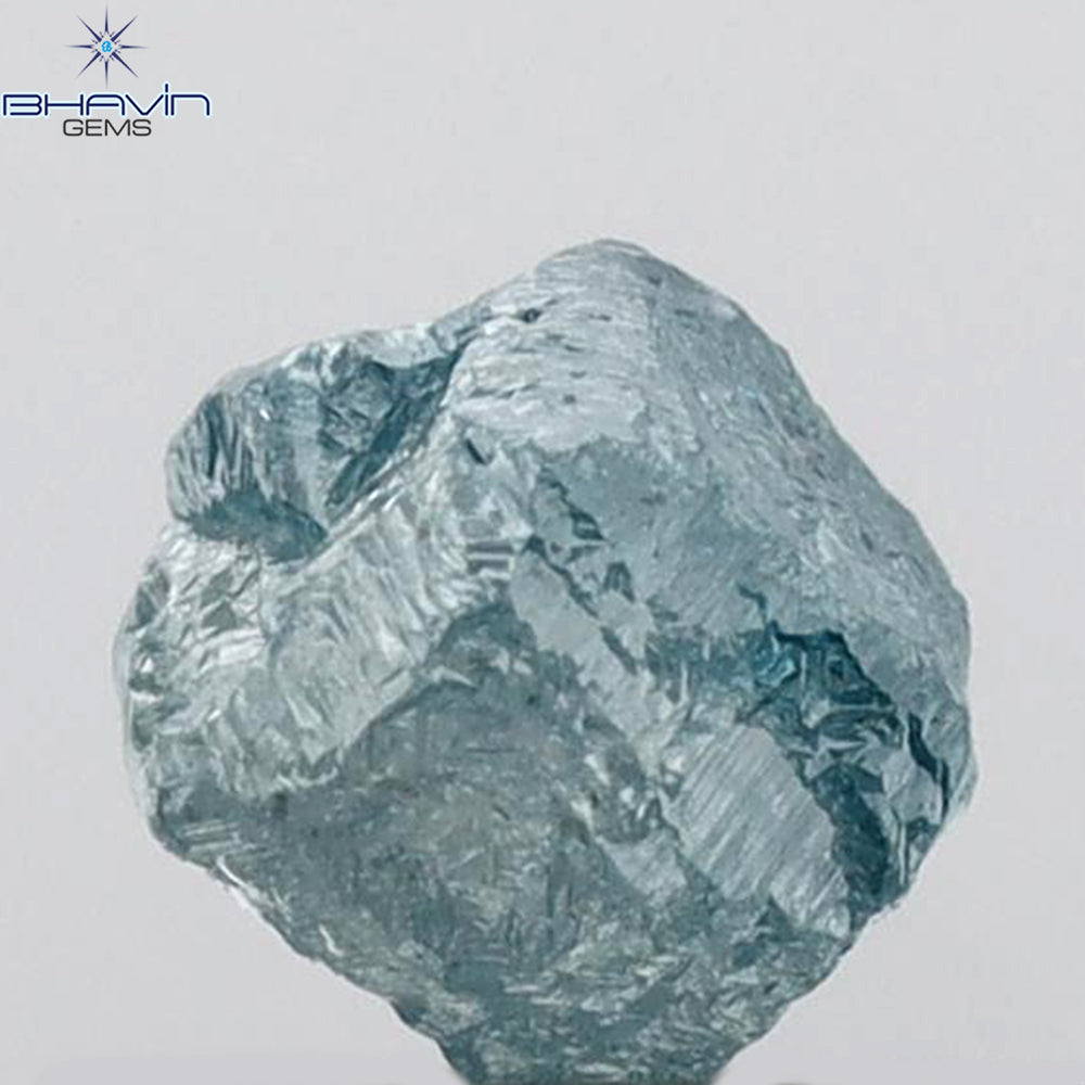 0.88 CT Rough Shape Enhanced Blue Color I3 Clarity (5.02 MM)