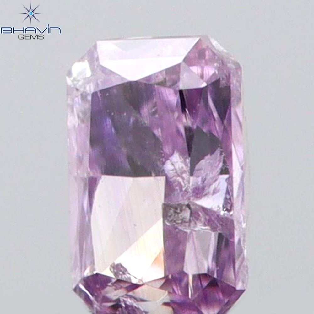 0.08 CT Radiant Shape Natural Diamond Pink Color I1 Clarity (2.84 MM)