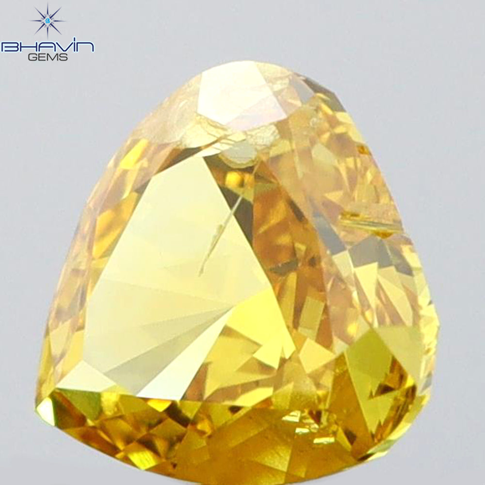 0.25 CT Heart Shape Natural Loose Diamond Orange Color SI2 Clarity (4.20 MM)